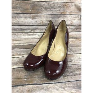 Tahari Colette Maroon Red Patent Heels Platform Pumps Woman’s size 7M